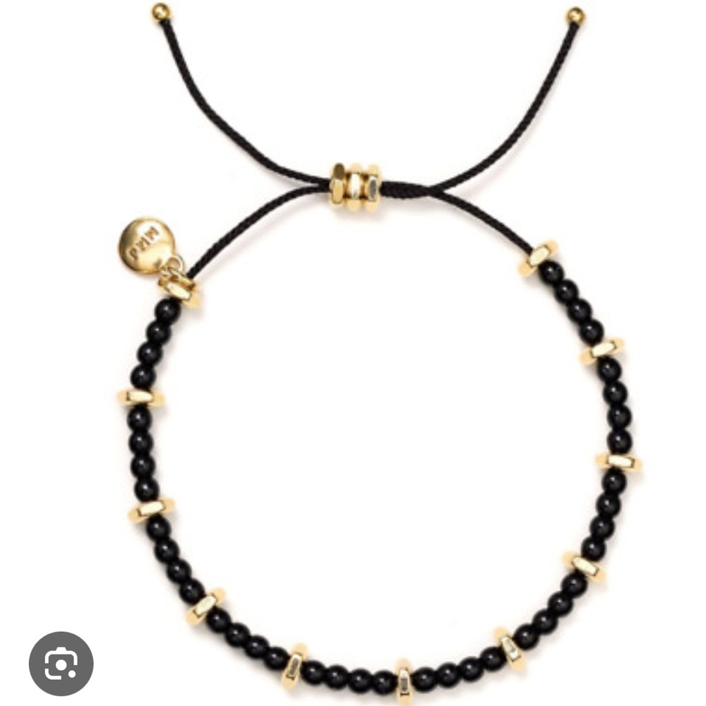 NWT Marc by Marc JACOBS Black and Gold Beaded Bracelet